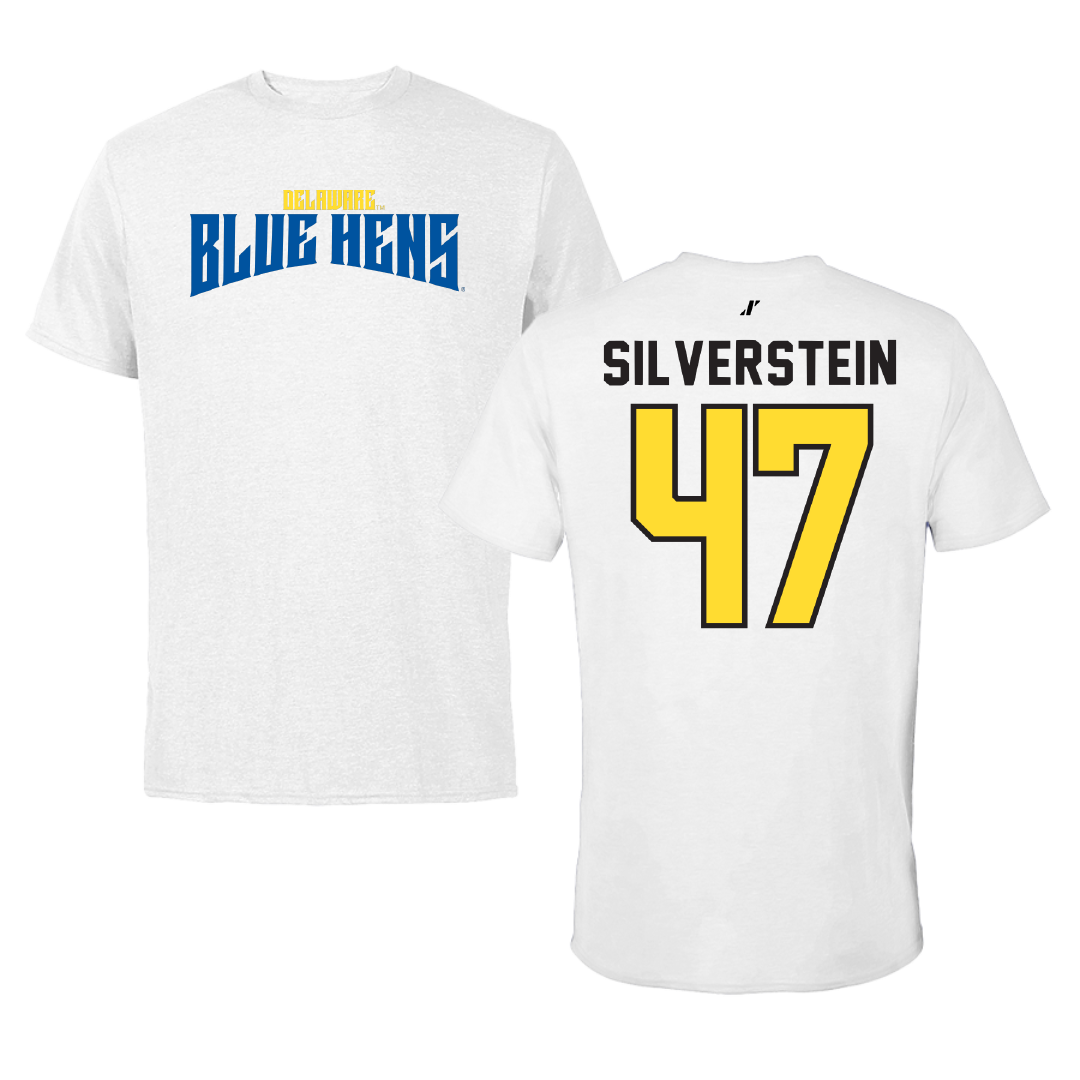 University of Delaware Lacrosse White Classic Performance Tee - #47 Colton Silverstein