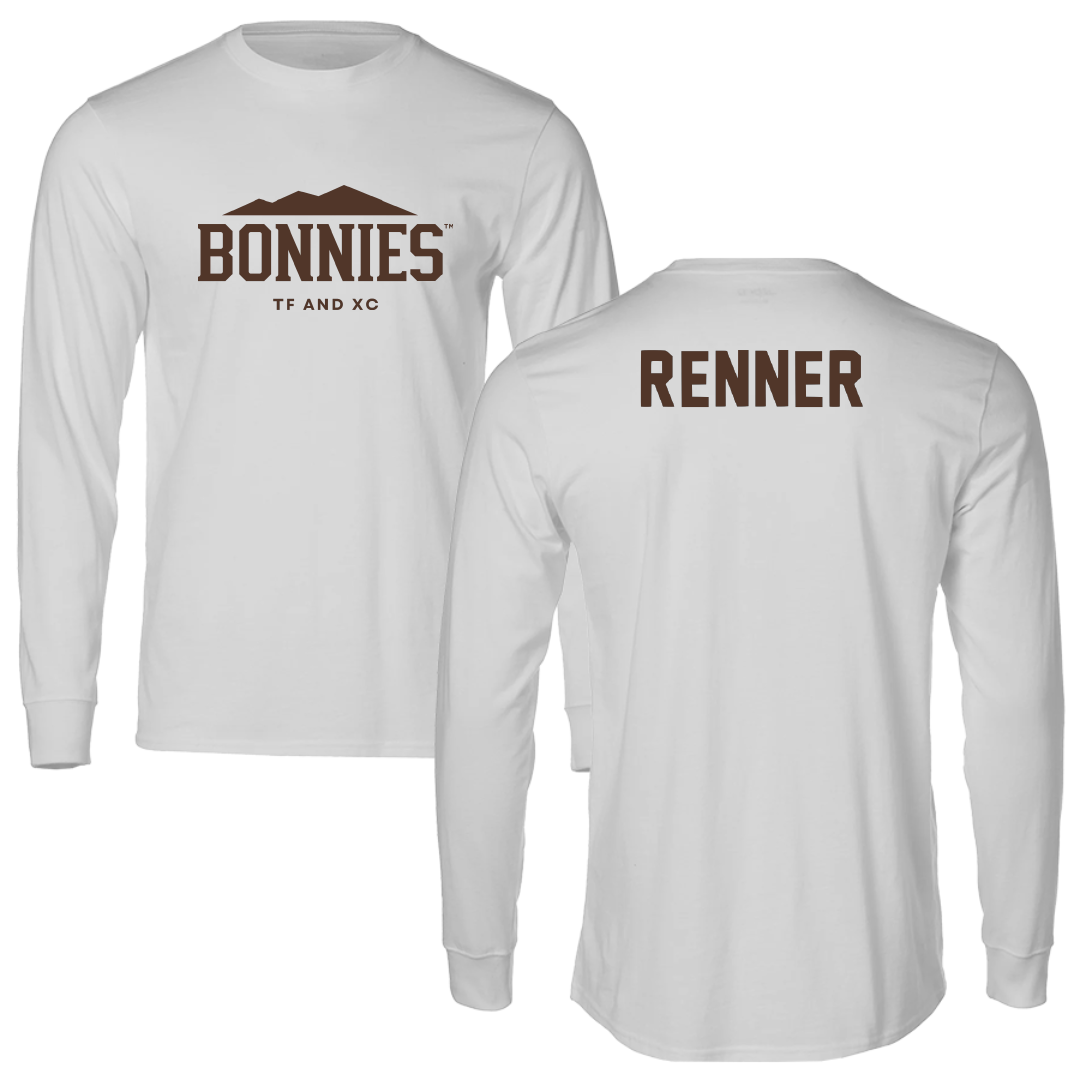 St. Bonaventure University TF and XC Light Gray Performance Long Sleeve - Kevin Renner