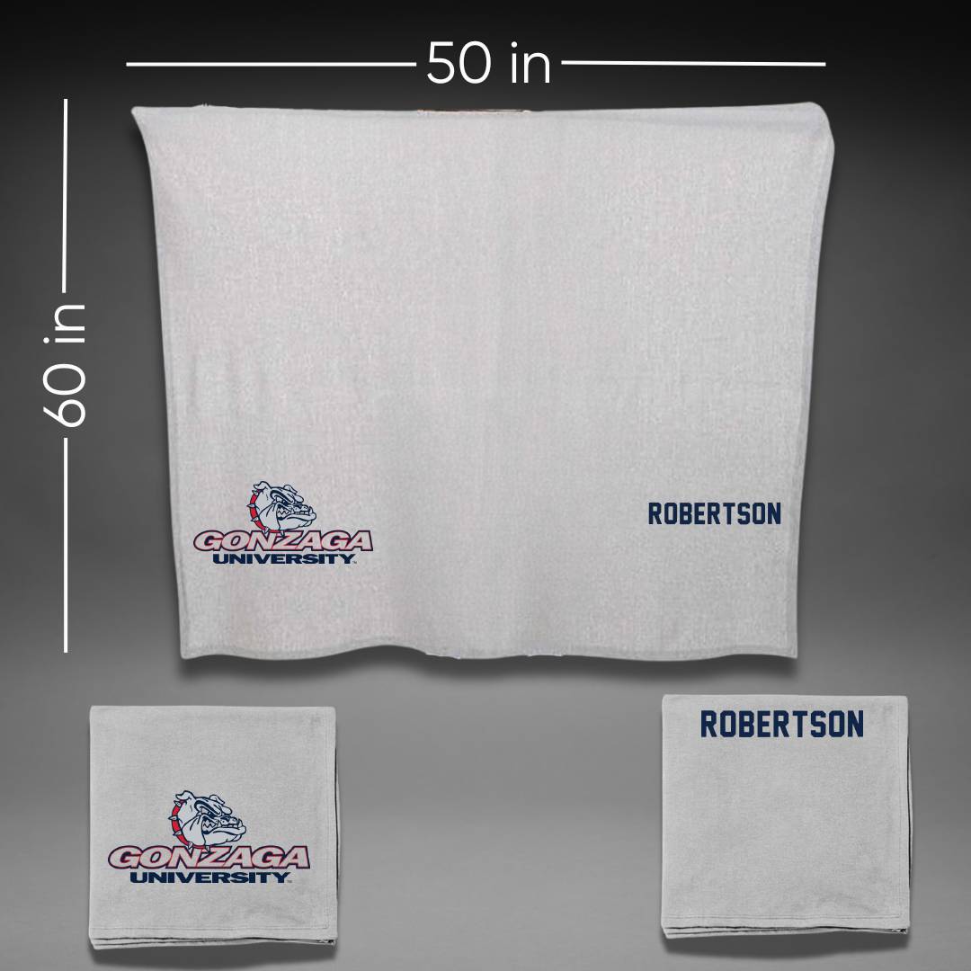 Gonzaga University Tennis Gray Blanket - Emily Robertson
