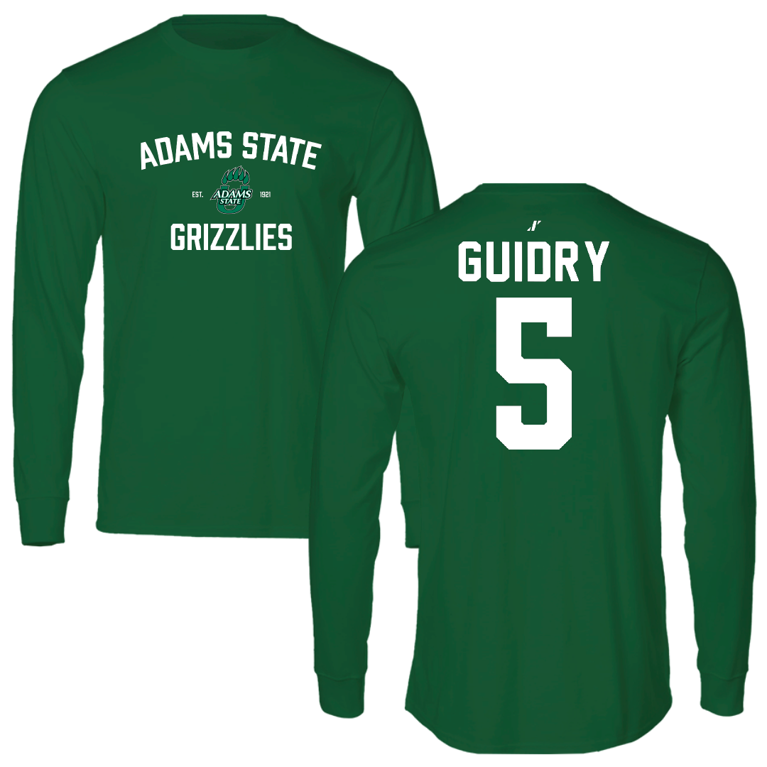 Adams State University Basketball Green General Long Sleeve - #5 Jerrick Guidry