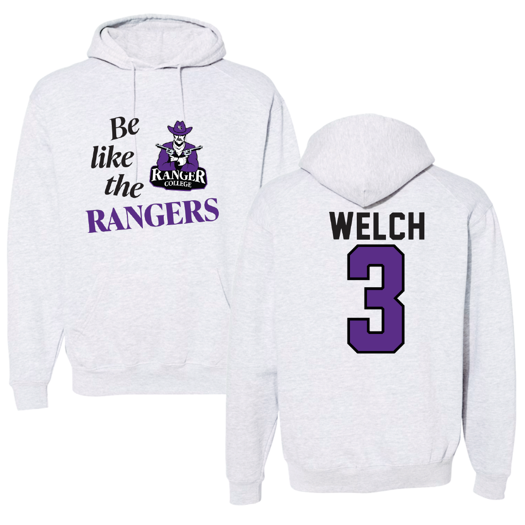 Ranger College Softball Light Gray Be Like Us Hoodie - #3 Kaylee Welch