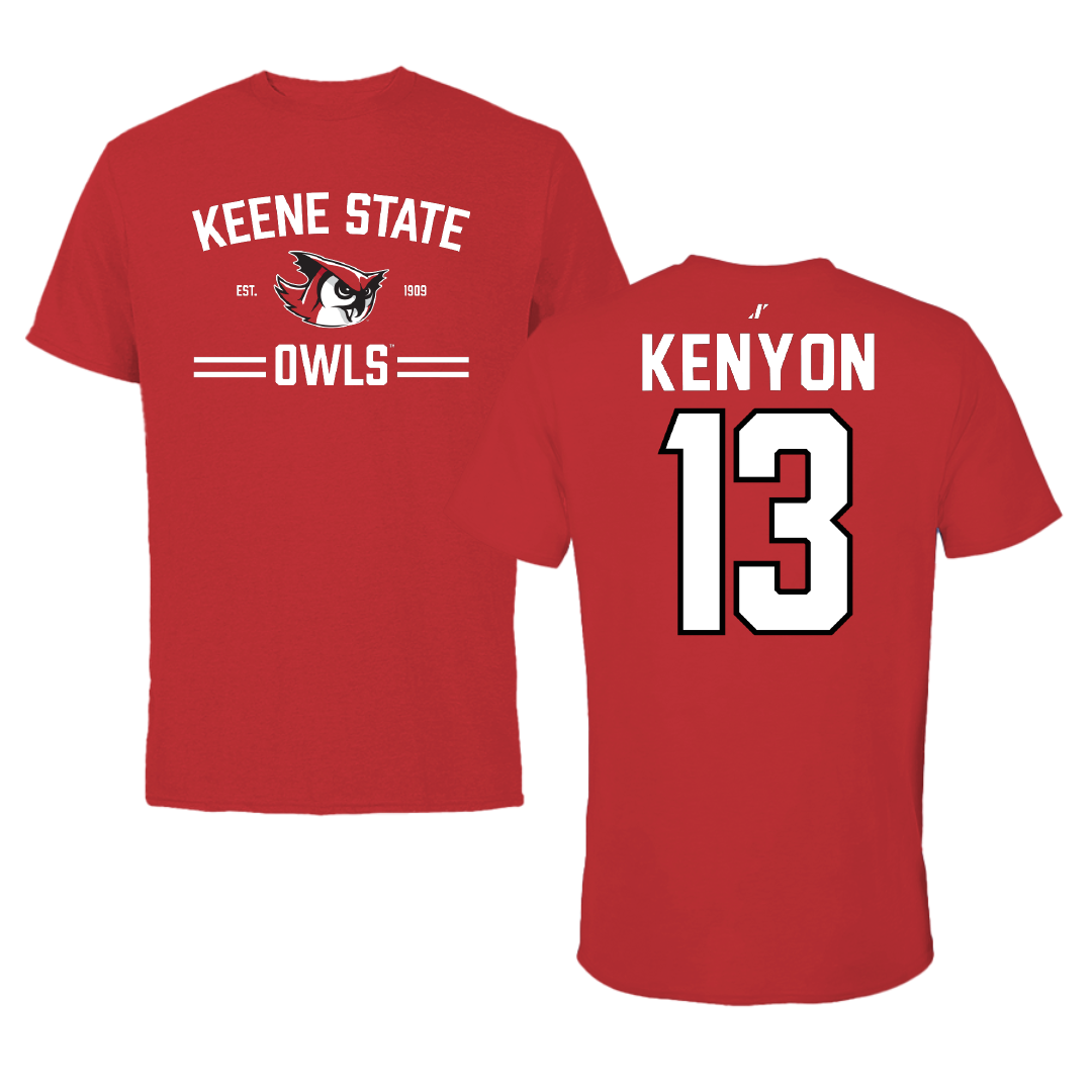 Keene State College Soccer Red General Tee - #13 Allison Kenyon