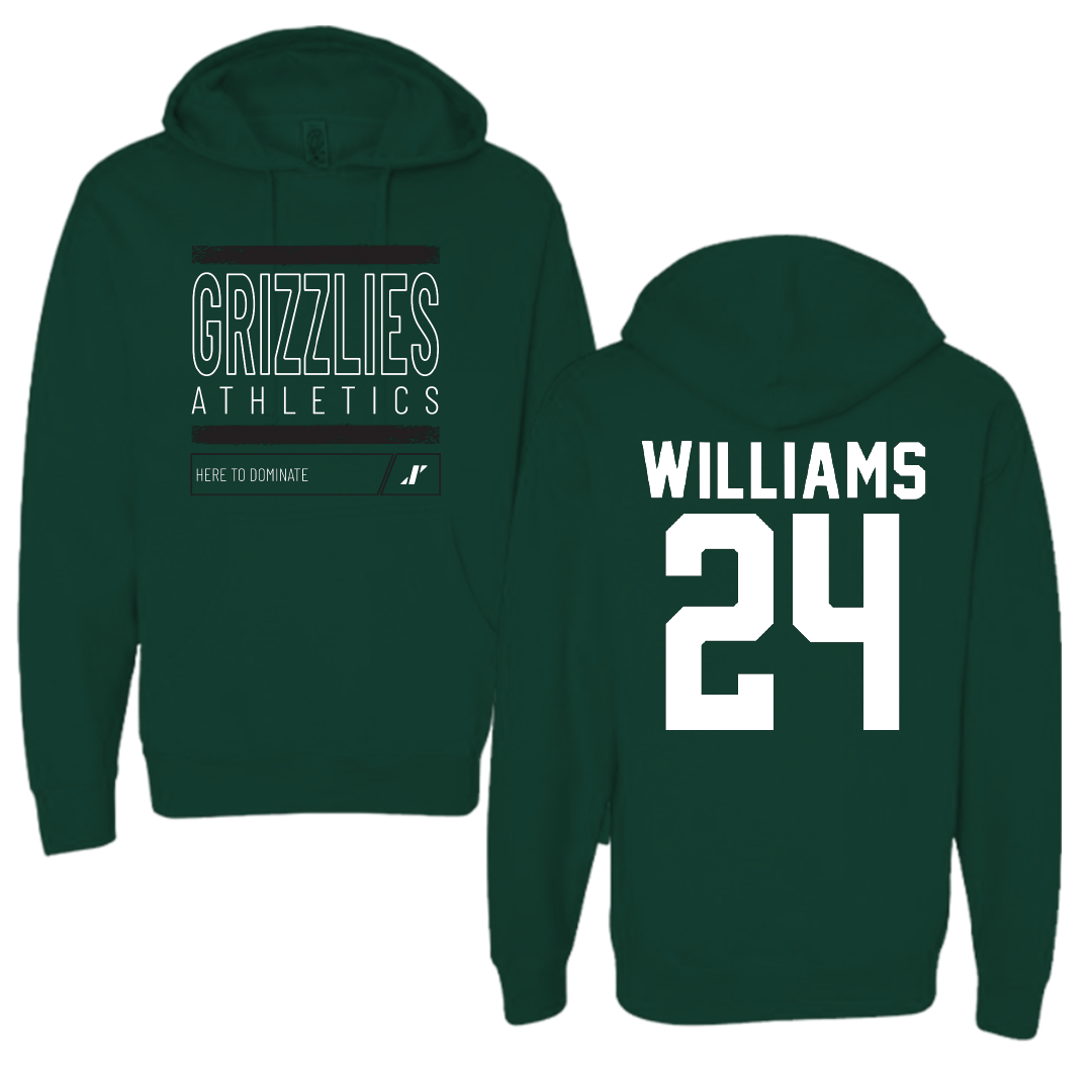 Adams State University Football Forest Green Dominate Hoodie - #24 Christopher Williams