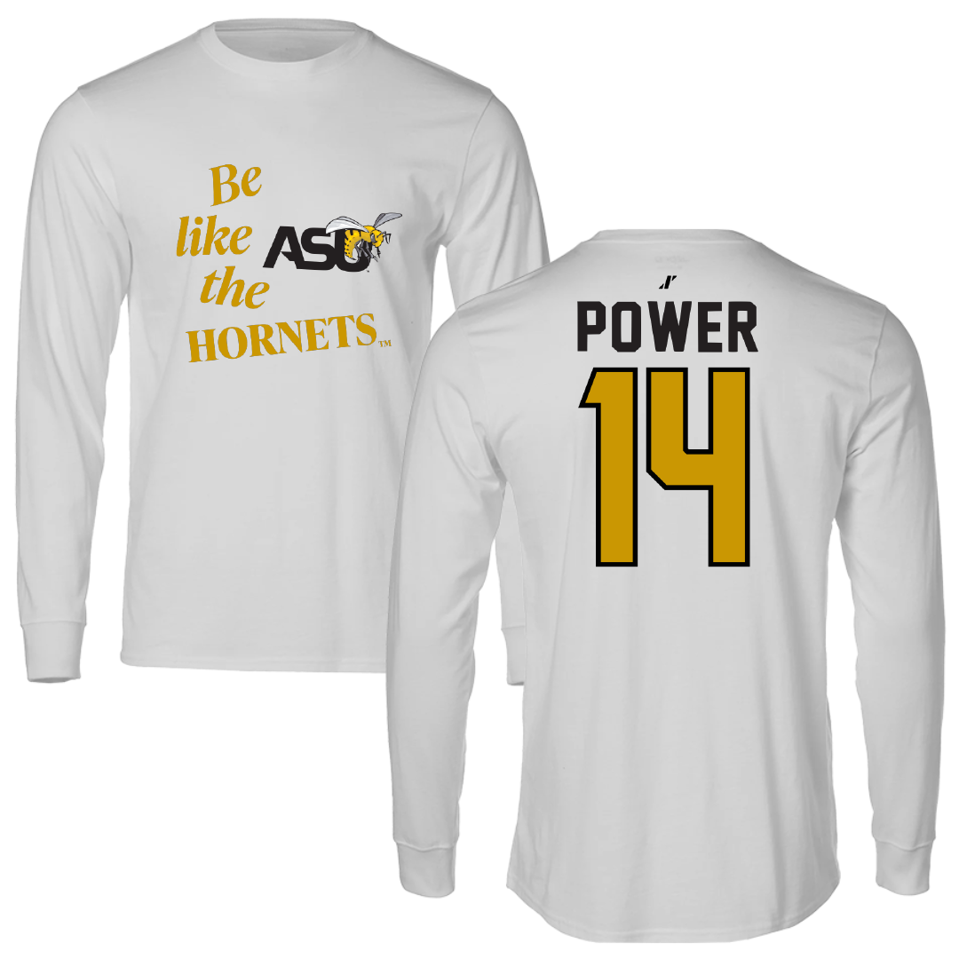 Alabama State University Baseball Light Gray Be Like Us Performance Long Sleeve - #14 Trey Power