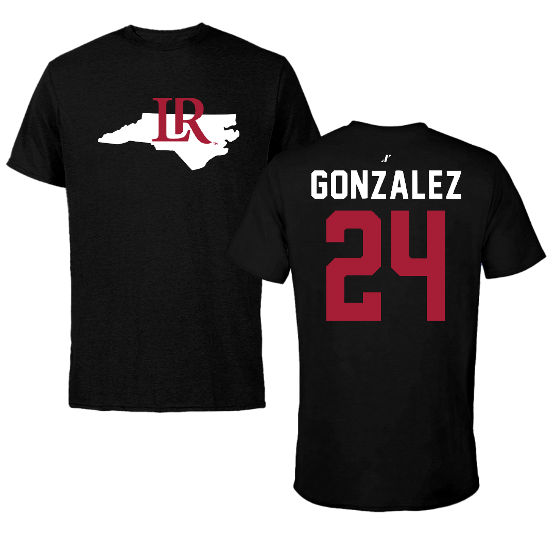 Lenoir-Rhyne University Soccer Black State Performance Tee - #24 Rosa Gonzalez