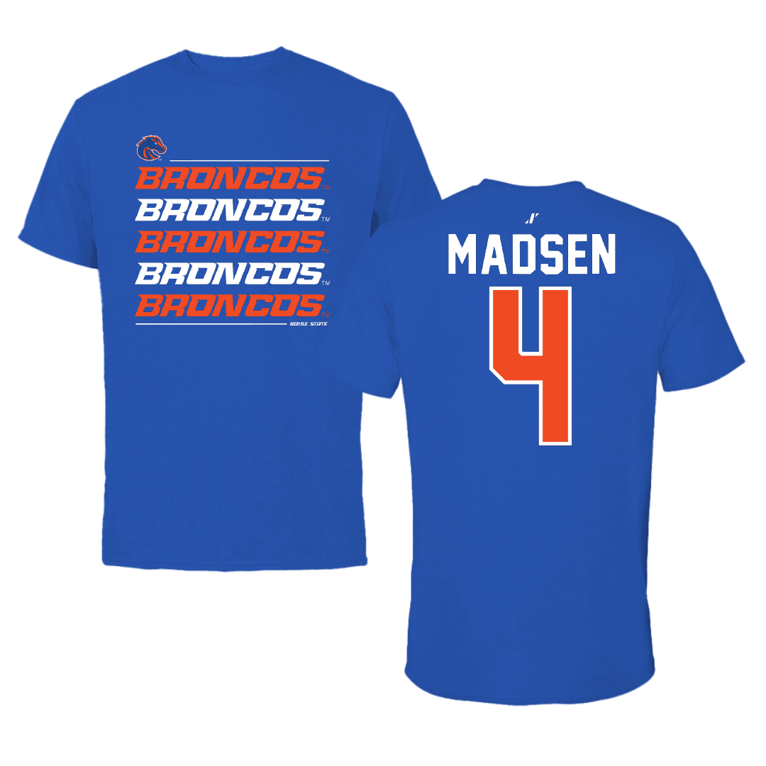 Boise State University Football Blue General Tee - #4 Maddux Madsen