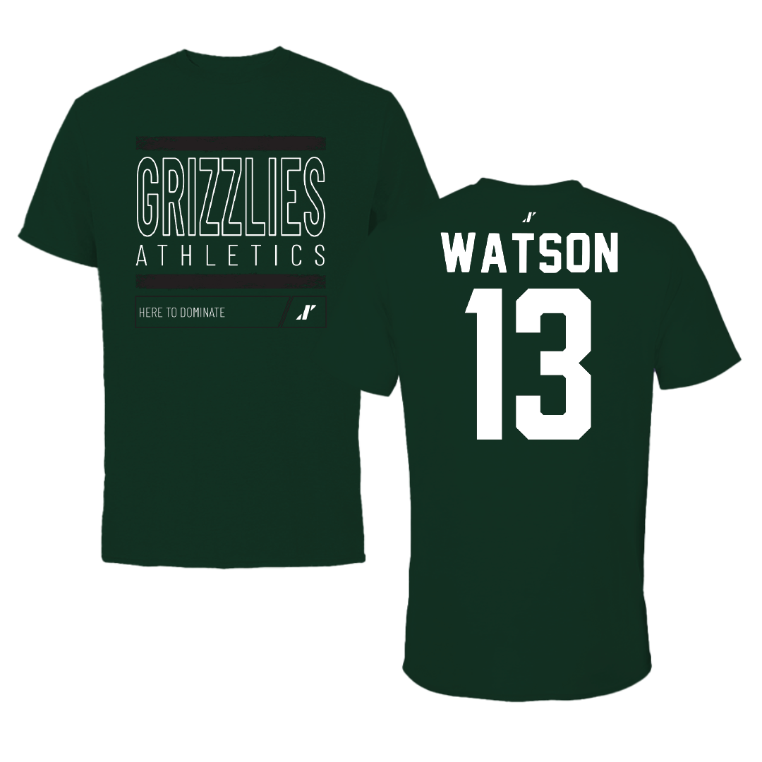 Adams State University Basketball Forest Green Dominate Tee - #13 Celina Watson