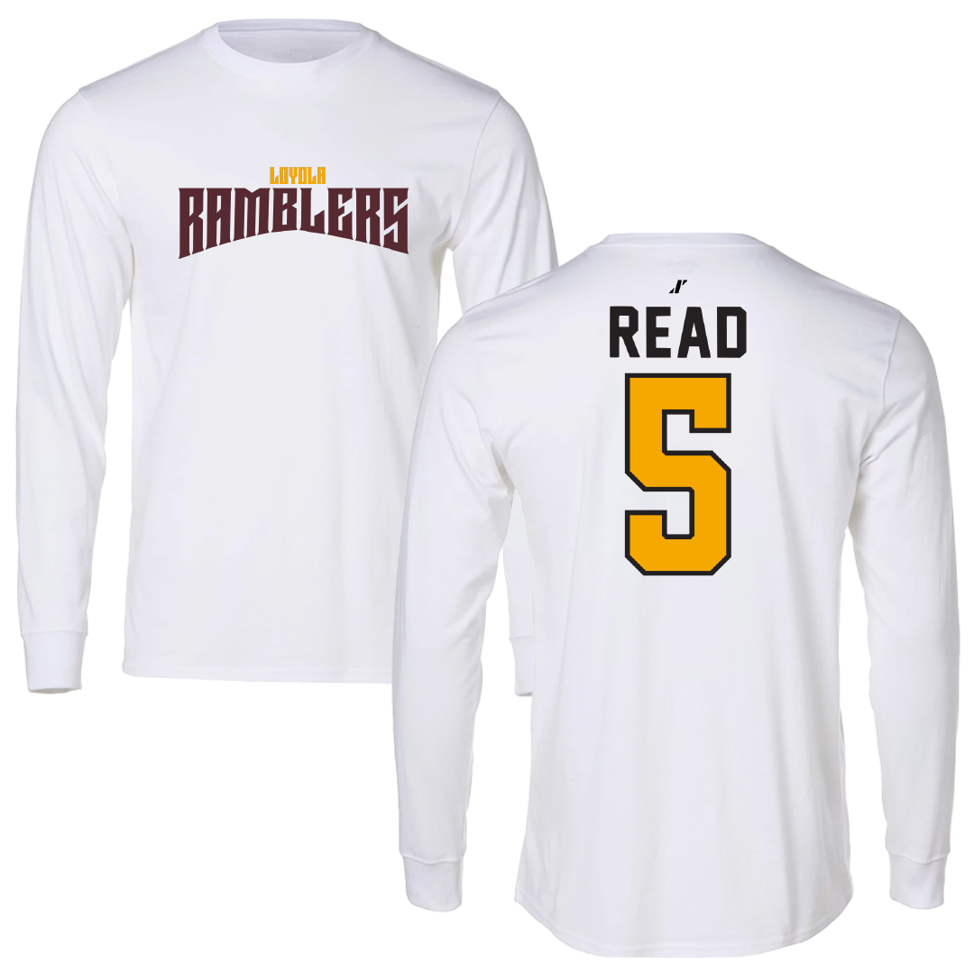 Loyola University-Chicago Volleyball White Classic Long Sleeve - #5 Jake Read