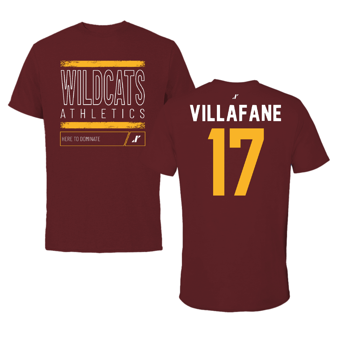 Bethune-Cookman University Baseball Maroon Dominate Tee - #17 Jayme Villafane