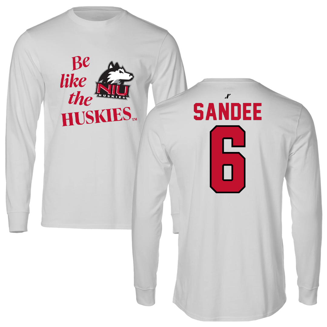 Northern Illinois University Baseball Light Gray Be Like Us Long Sleeve - #6 Nolan Sandee