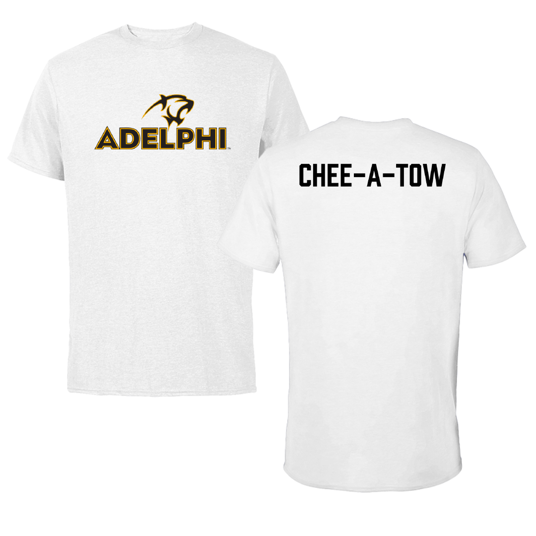 Adelphi University Swimming & Diving White Performance Tee - Jake Chee-A-Tow
