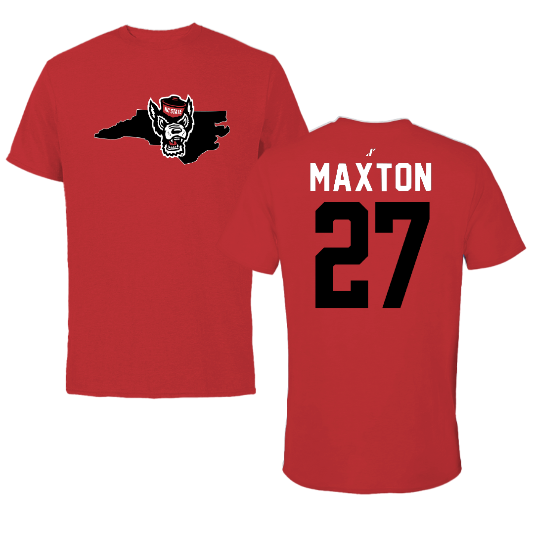 North Carolina State University Softball Red State Tee - #27 Carly Maxton