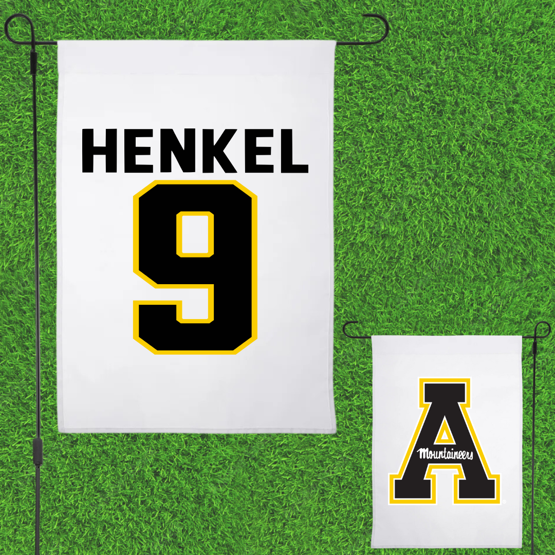 Appalachian State University Softball White Garden Flag - #9 Martha Henkel