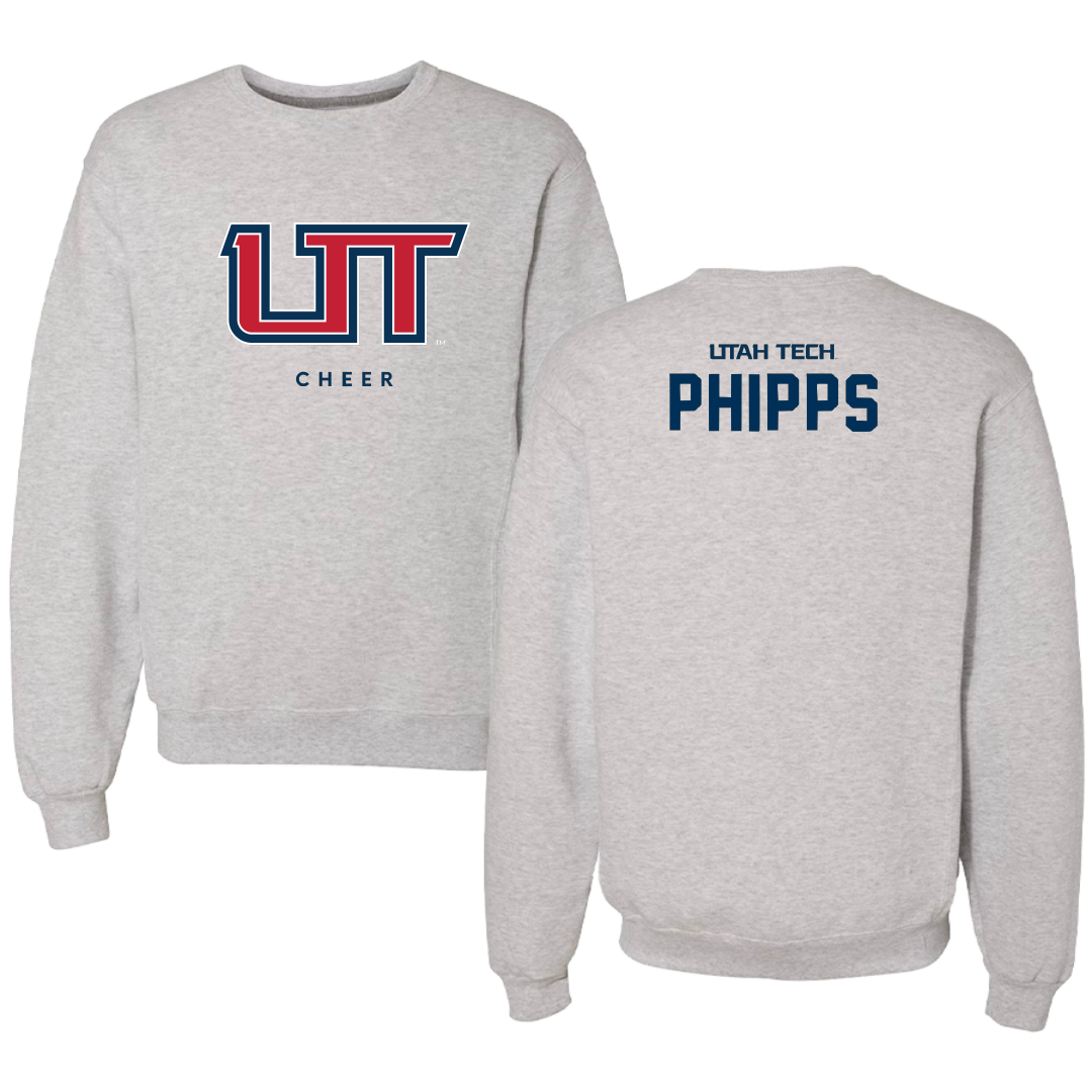 Utah Tech University Cheer Gray Crewneck - Katie Phipps