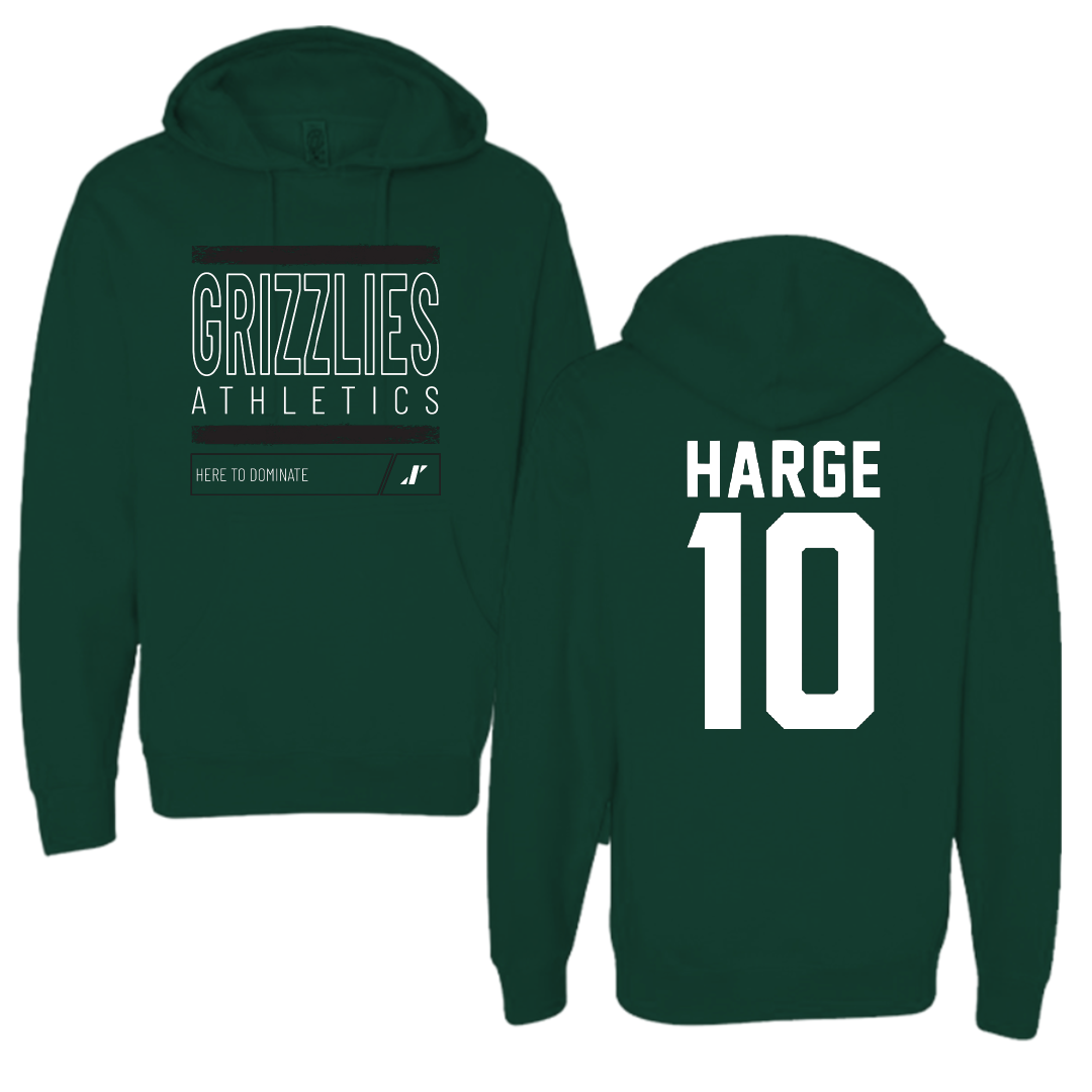 Adams State University Basketball Forest Green Dominate Hoodie - #10 John Harge