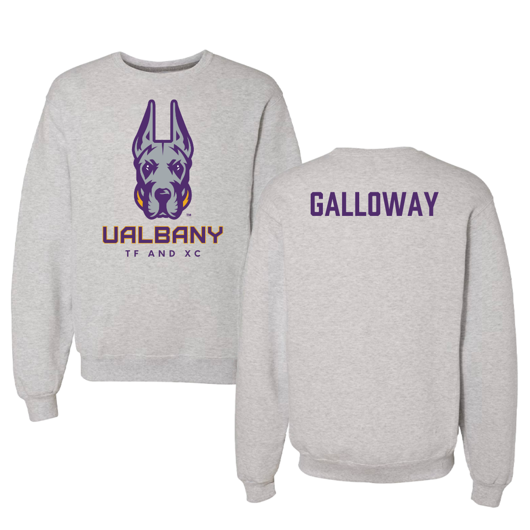 University at Albany TF and XC Gray Crewneck - Toni Galloway