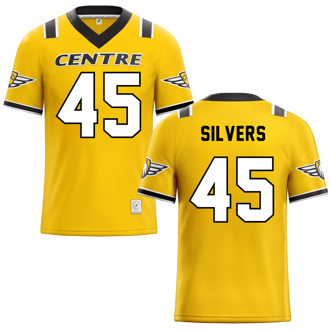 Centre College Gold Football Jersey - #45 Caleb Silvers