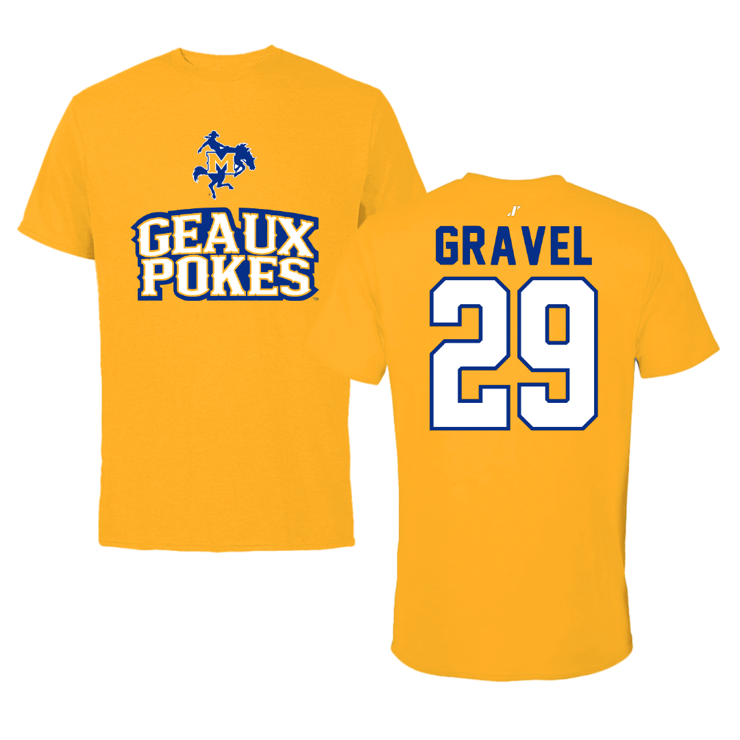 McNeese State University Baseball Gold General Tee - #29 Alexis Gravel