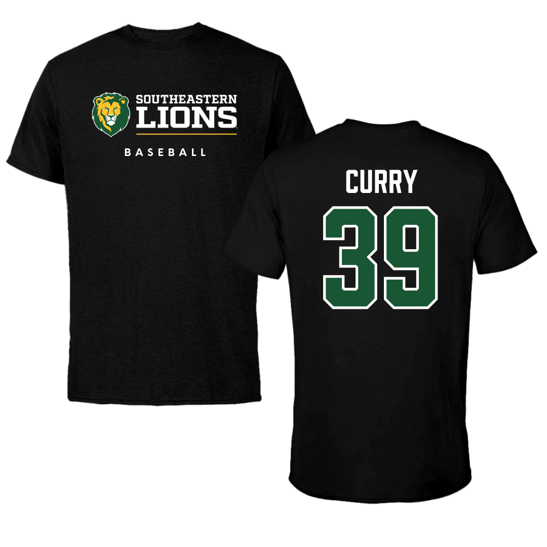 Southeastern Louisiana University Baseball Black Performance Tee - #39 Michael Curry