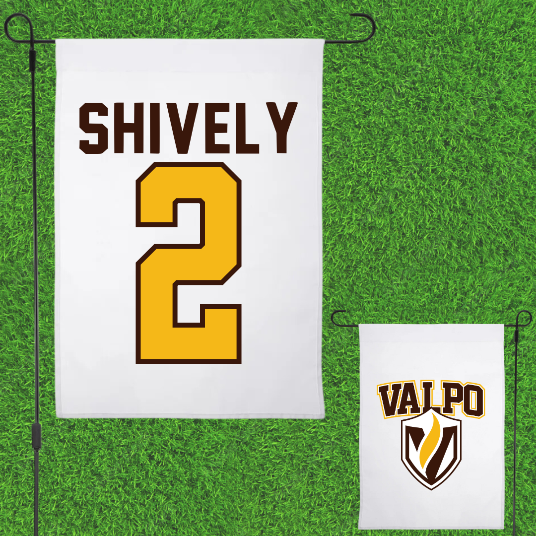 Valparaiso University Softball White Garden Flag - #2 Kyndal Shively