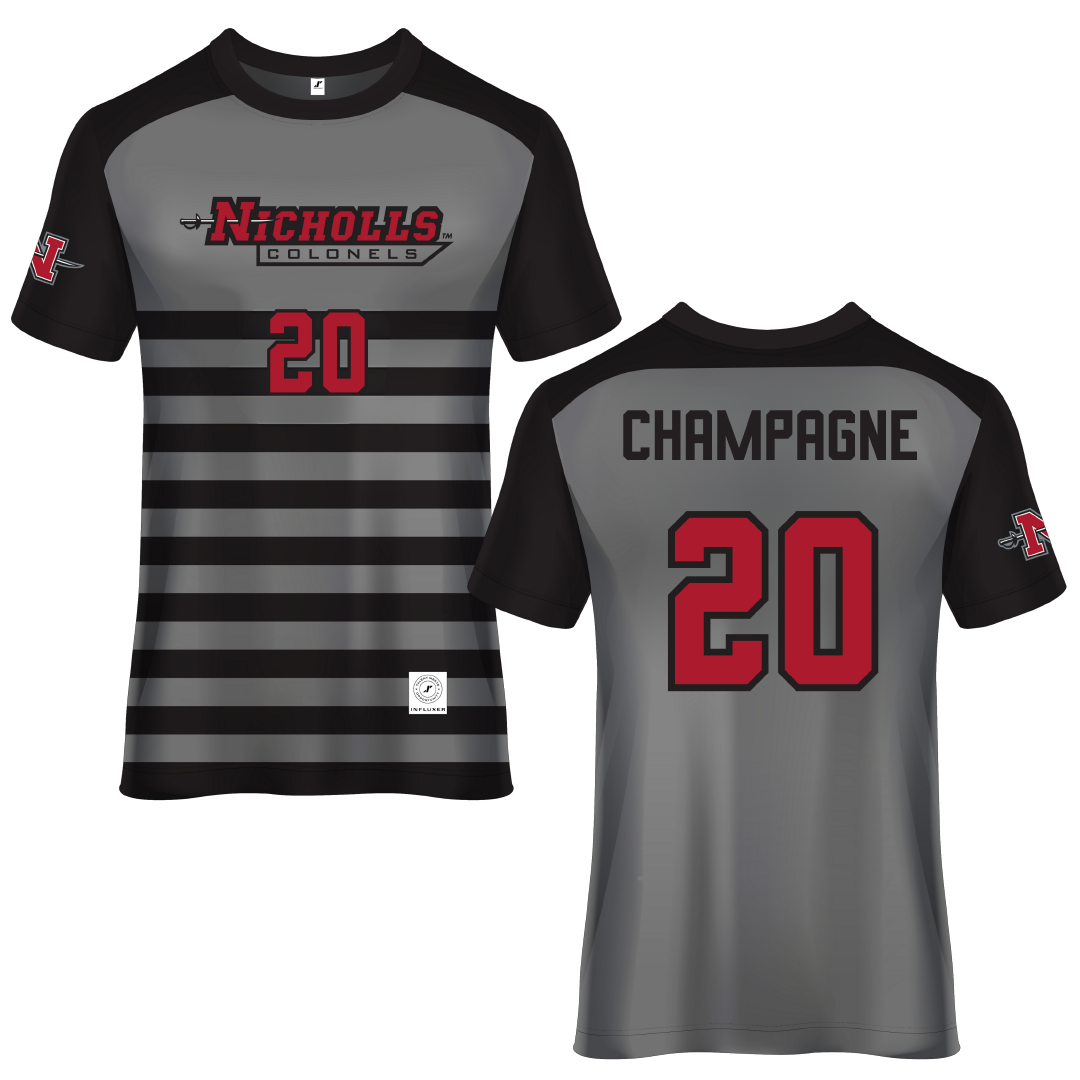 Nicholls State University Gray Soccer Jersey - #20 Gabby Champagne
