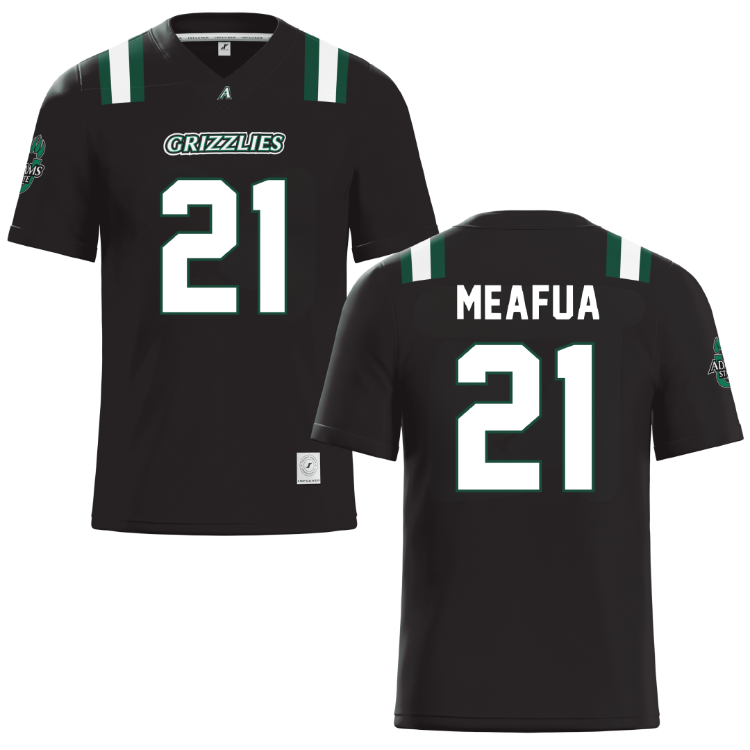 Adams State University Black Football Jersey - #21 Ren Meafua