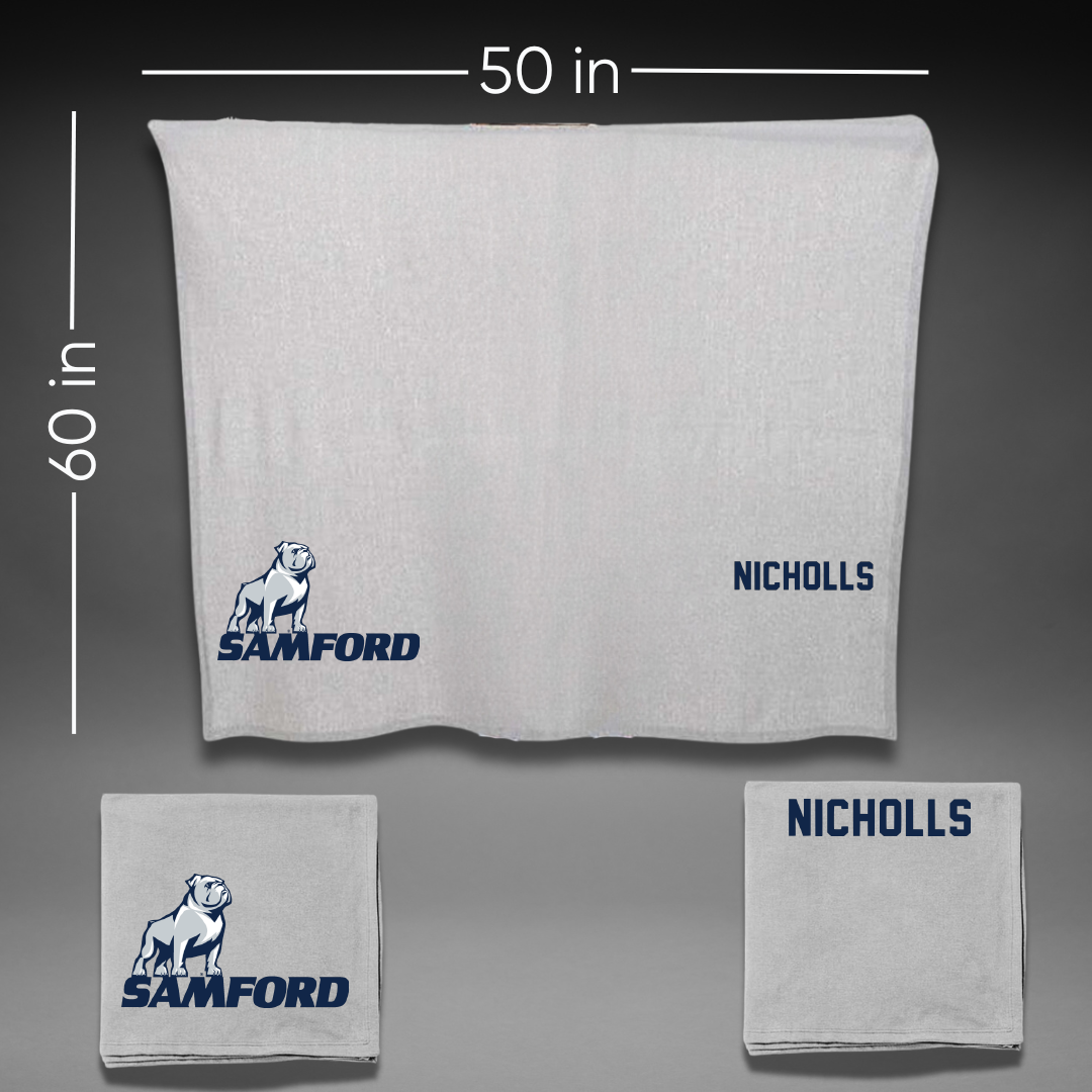 Samford University Tennis Gray Blanket - Darcy Nicholls
