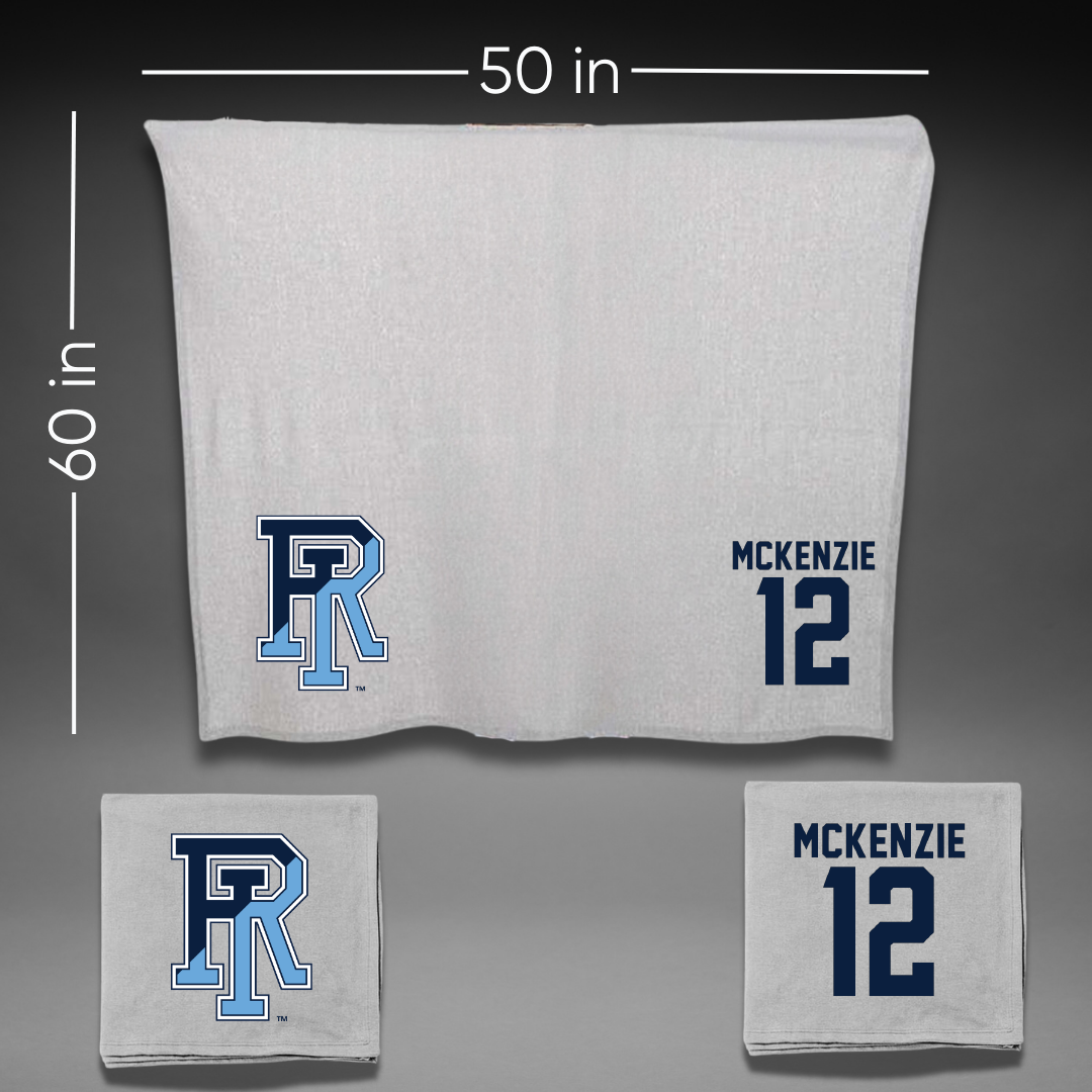 University of Rhode Island Baseball Gray Blanket - #12 Brody McKenzie