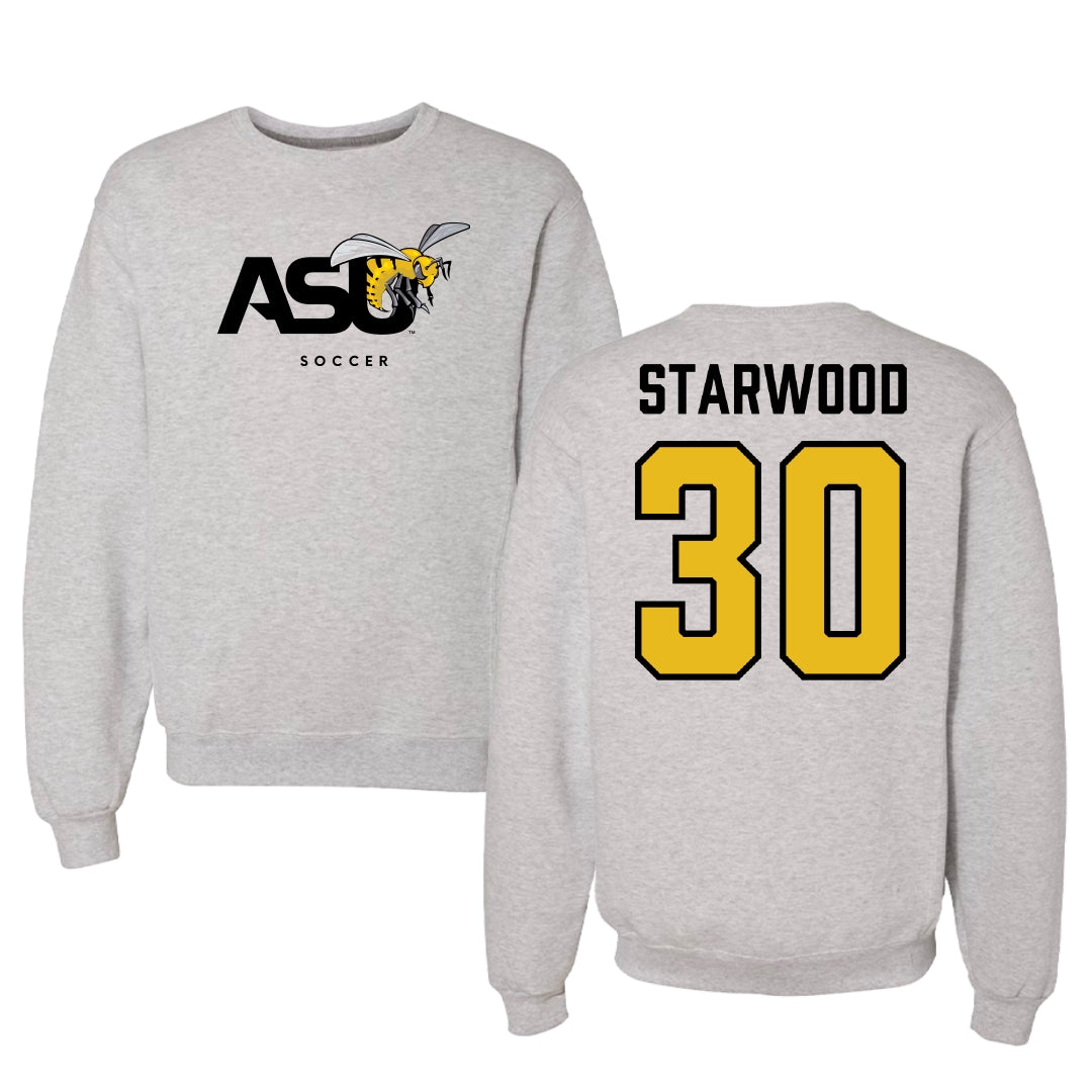 Alabama State University Soccer Light Gray Crewneck - #30 Lauryn Starwood