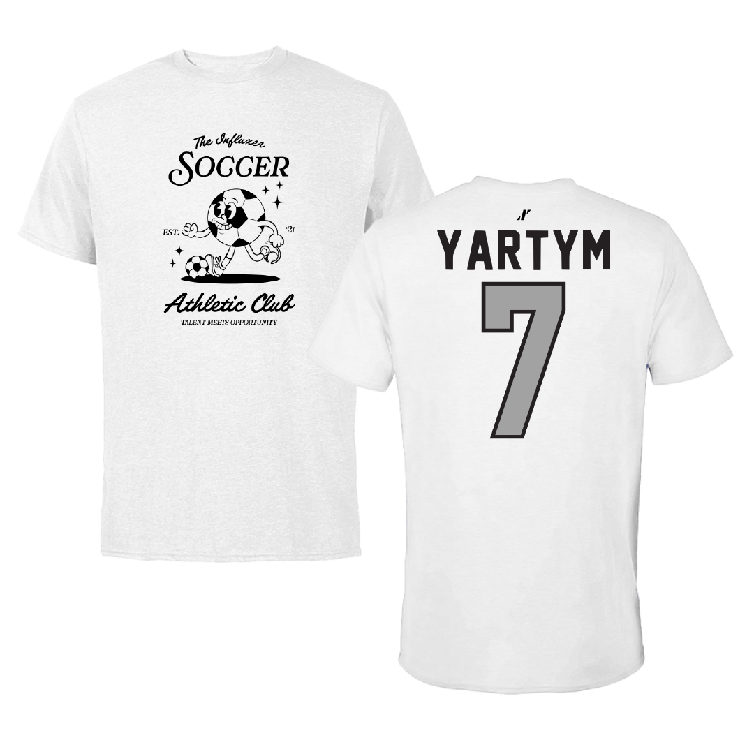 Soccer White Influxer Athletic Club Tee - #7 Ella Yartym