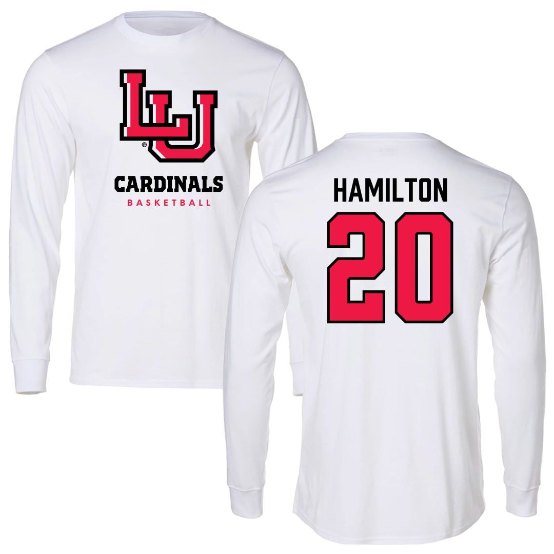 Lamar University Basketball White Long Sleeve - #20 Adam Hamilton