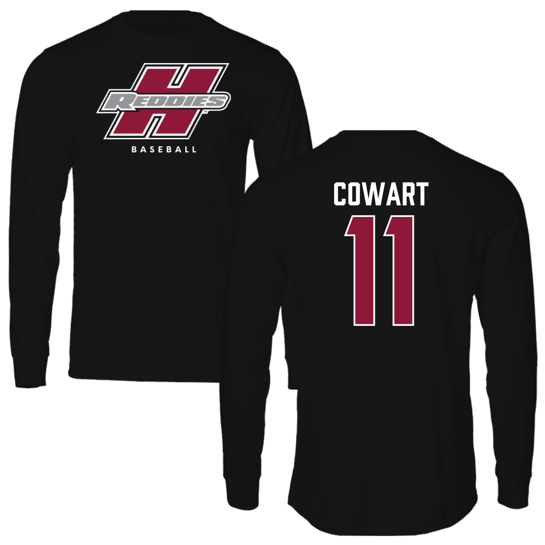Henderson State University Baseball Black Performance Long Sleeve - #11 Logan Cowart