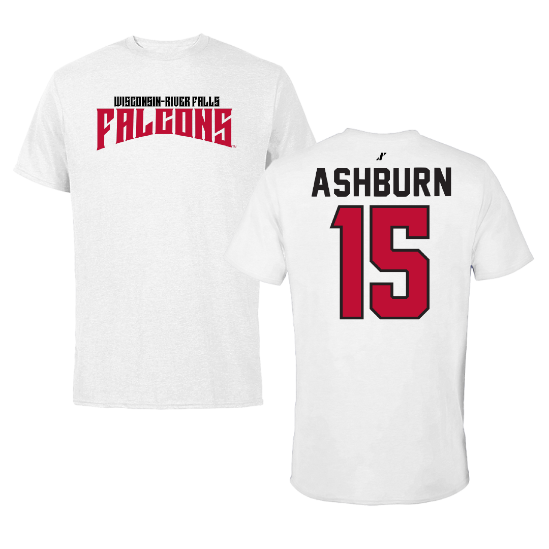 University of Wisconsin-River Falls Basketball White Classic Tee - #15 Riley Ashburn