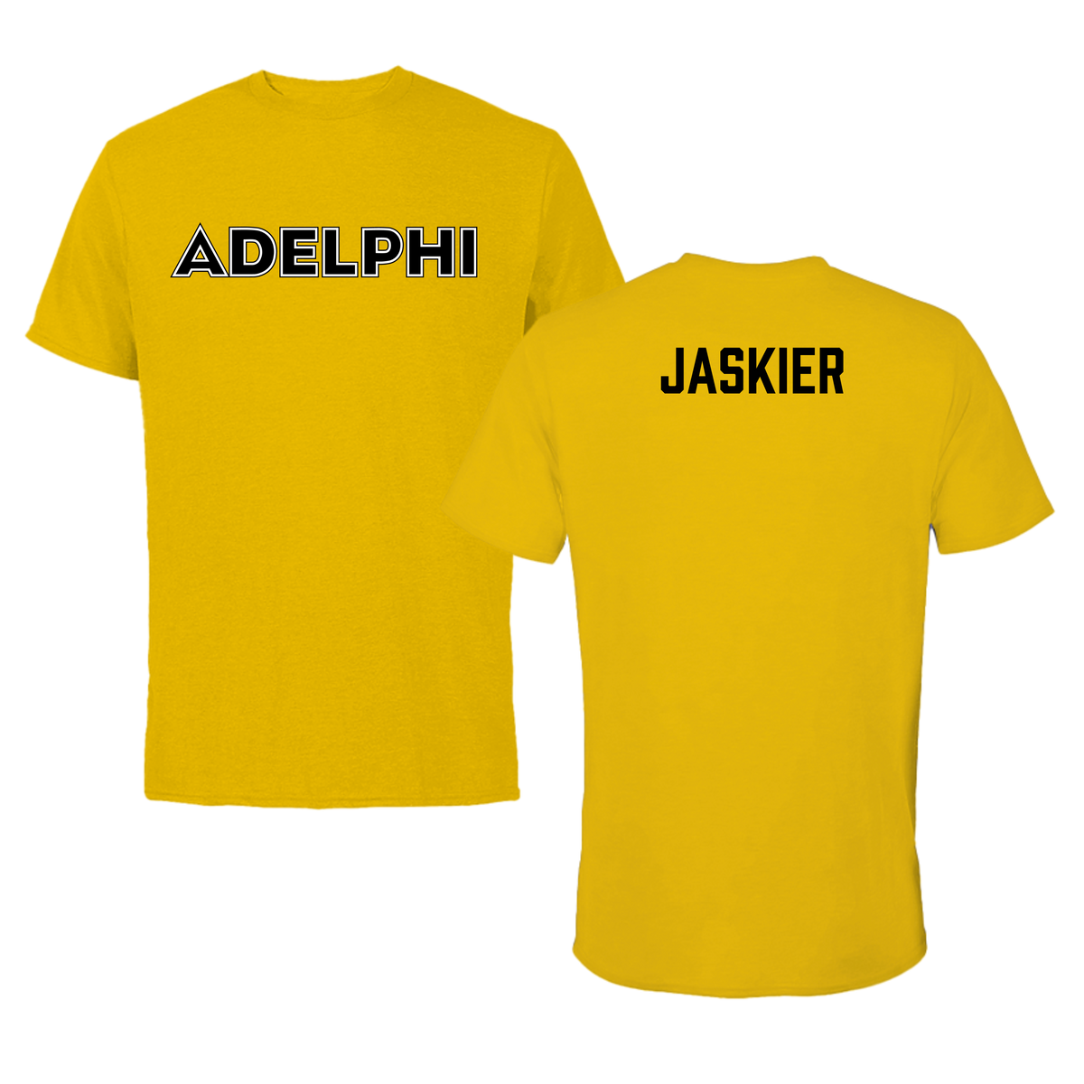 Adelphi University Golf Gold Performance Tee - Lauren Jaskier