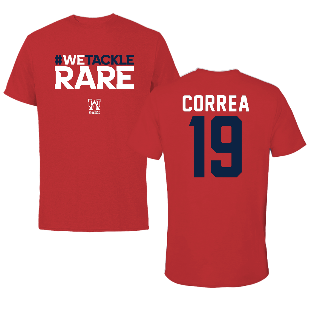 Stony Brook University Lacrosse Red Uplifting Athletes Tee - #19 Gary Correa