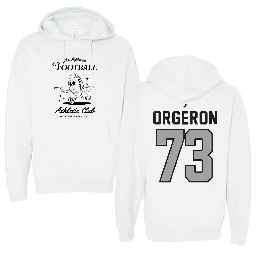 Football White Influxer Athletic Club Hoodie - #73 Jhy Orgeron