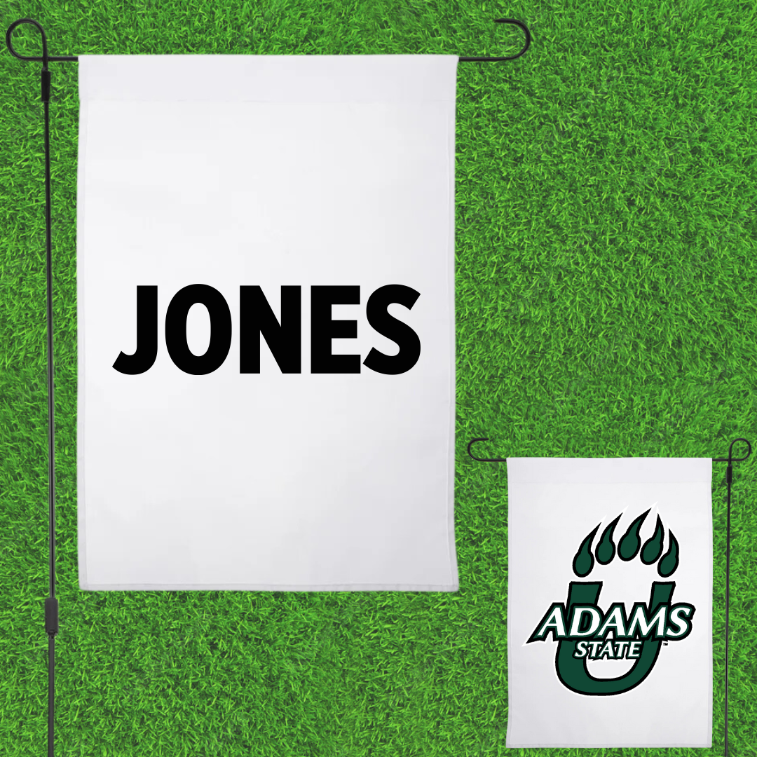 Adams State University Swimming & Diving White Garden Flag - Joshua Jones