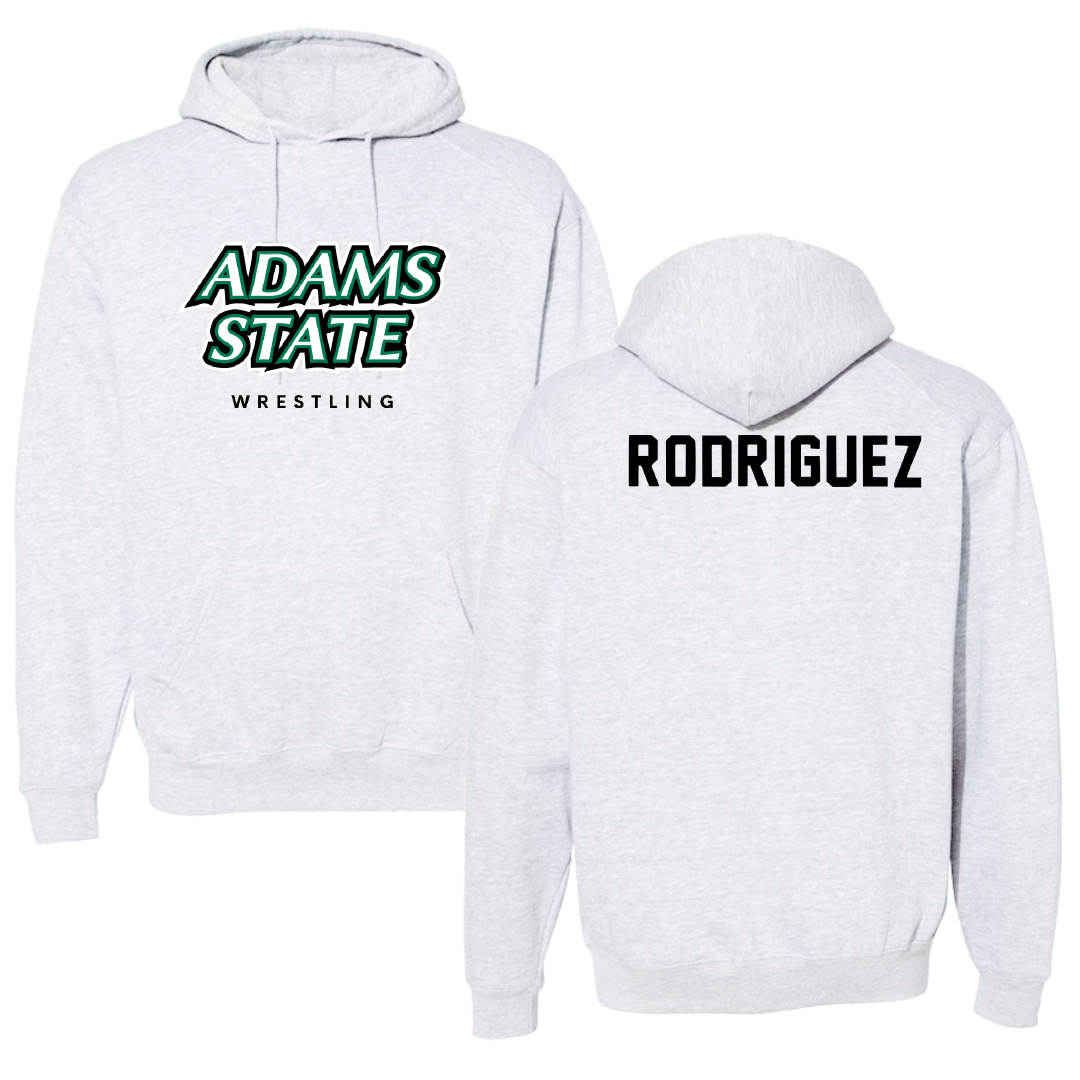 Adams State University Wrestling Gray Block Hoodie - Joel Rodriguez