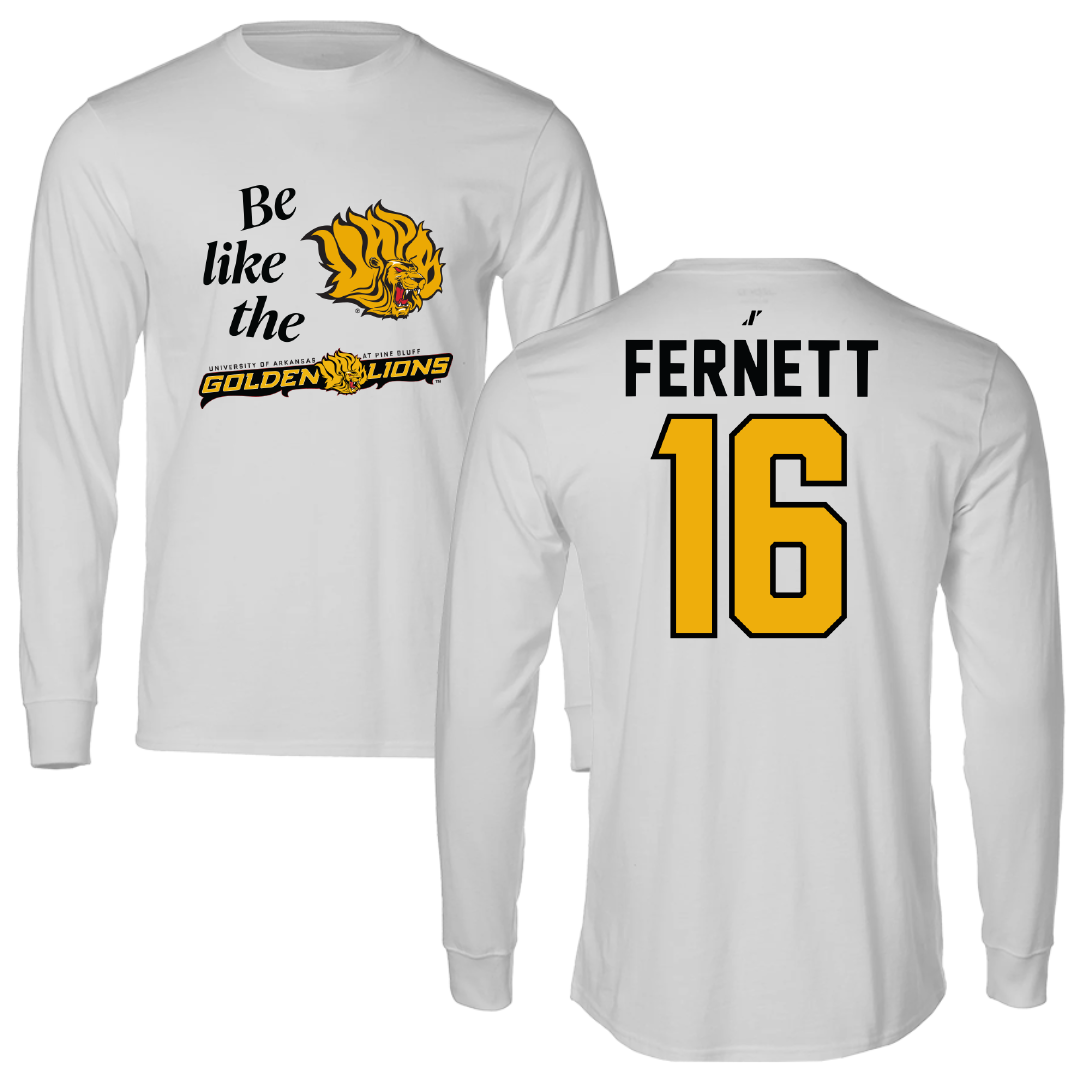 University of Arkansas-Pine Bluff Football Light Gray Be Like Us Long Sleeve - #16 Allen Fernett