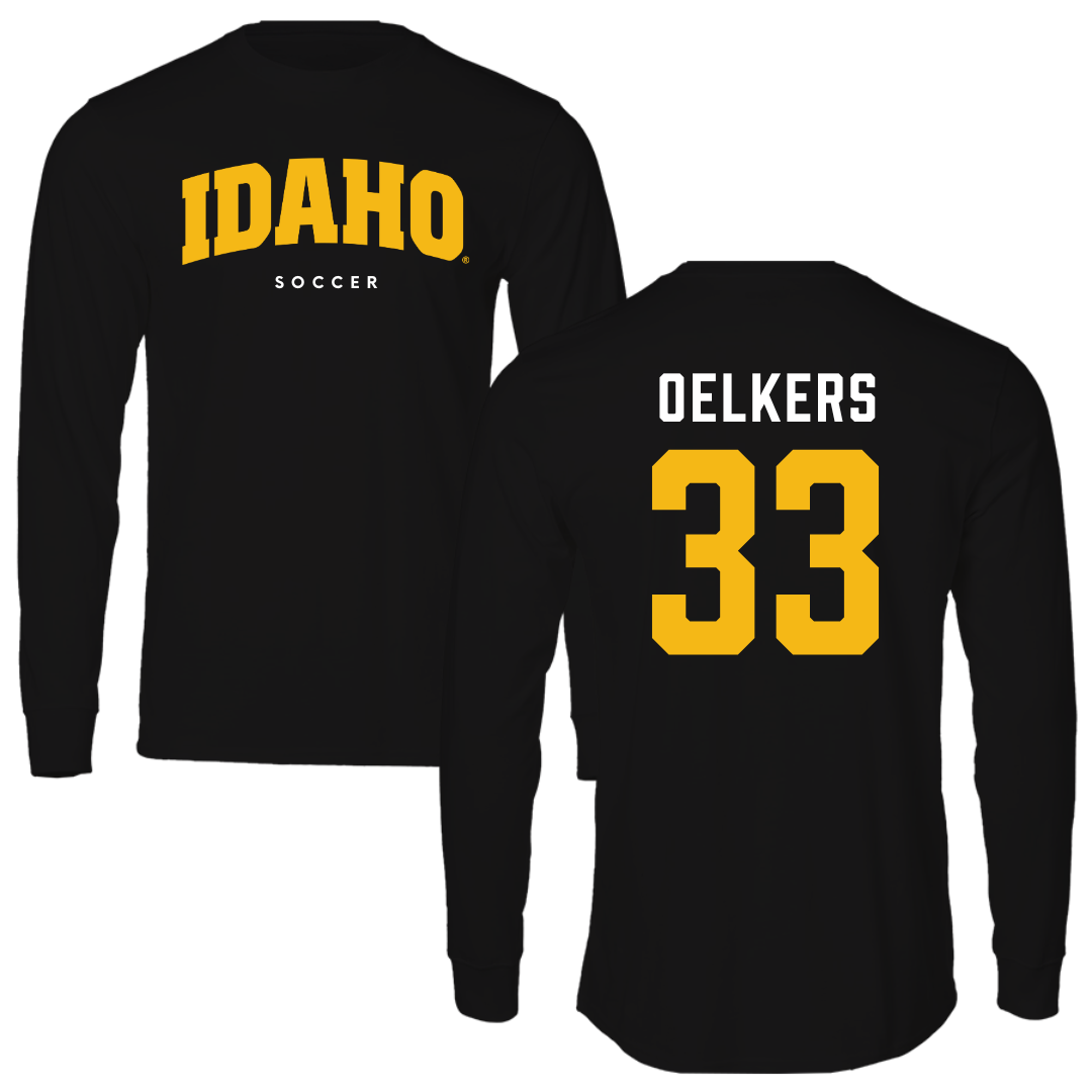 University of Idaho Soccer Black Performance Long Sleeve - #33 Payton Oelkers
