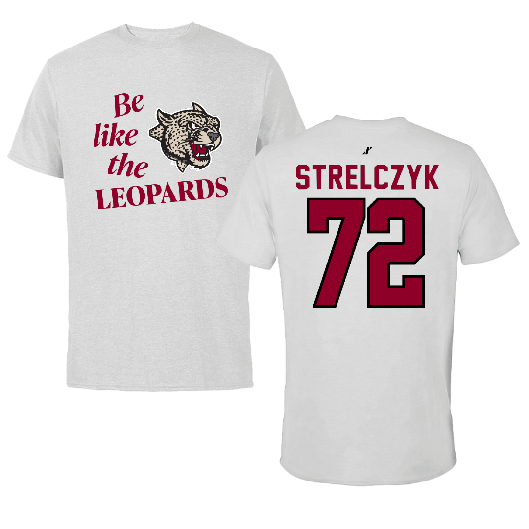 Lafayette College Football Light Gray Be Like Us Tee - #72 Nick Strelczyk