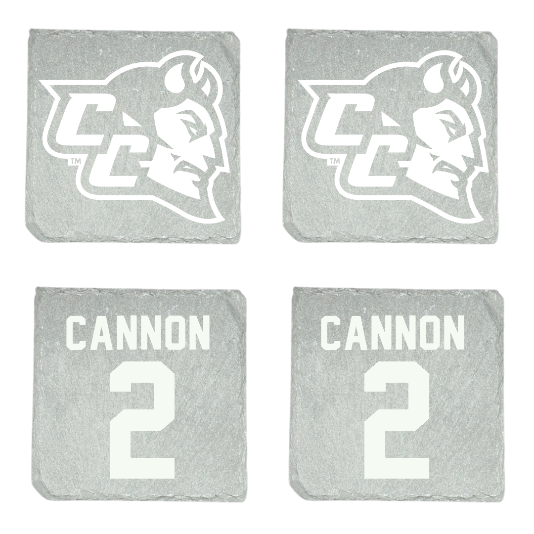 Central Connecticut State University Lacrosse Stone Coaster (4 Pack)  - #2 Abbey Cannon