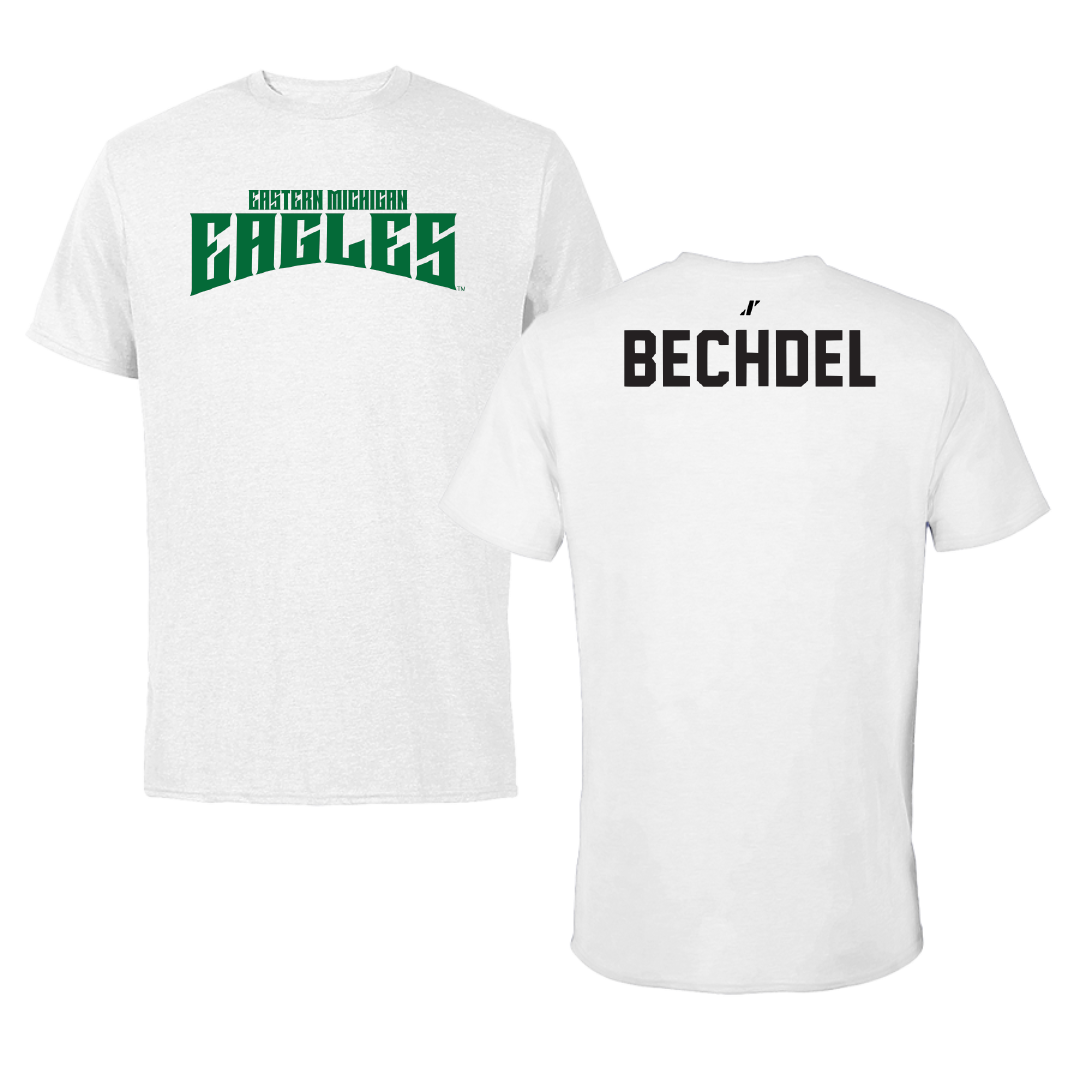Eastern Michigan University TF and XC White Classic Tee - Eli Bechdel