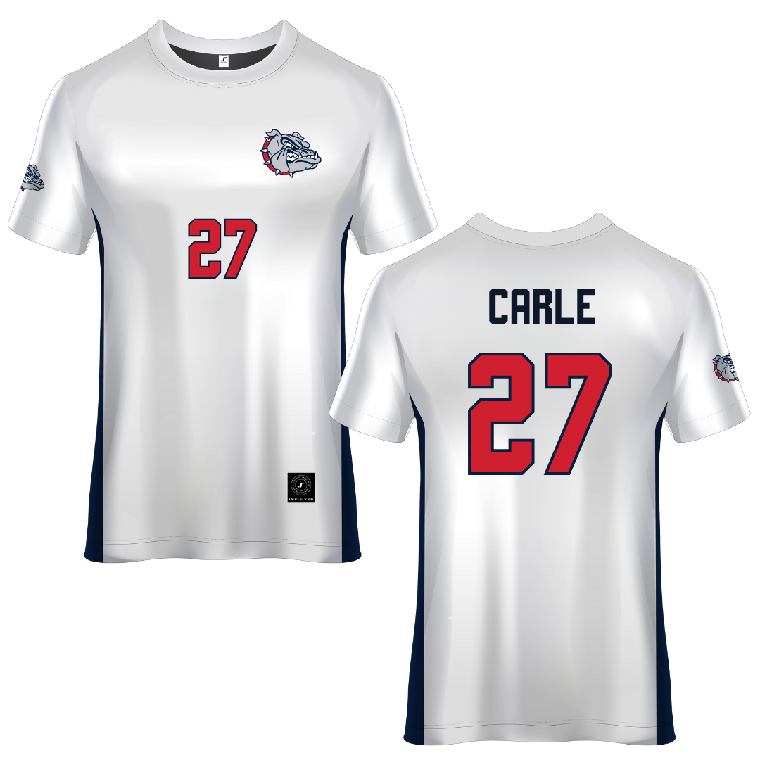Gonzaga University White Soccer Jersey - #27 Spencer Carle
