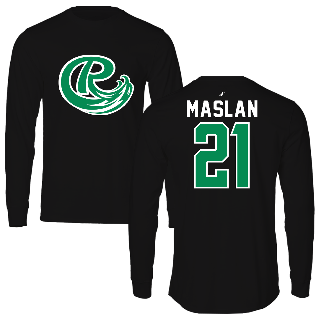 Roosevelt University Baseball Black Performance Long Sleeve - #21 Kyle Maslan