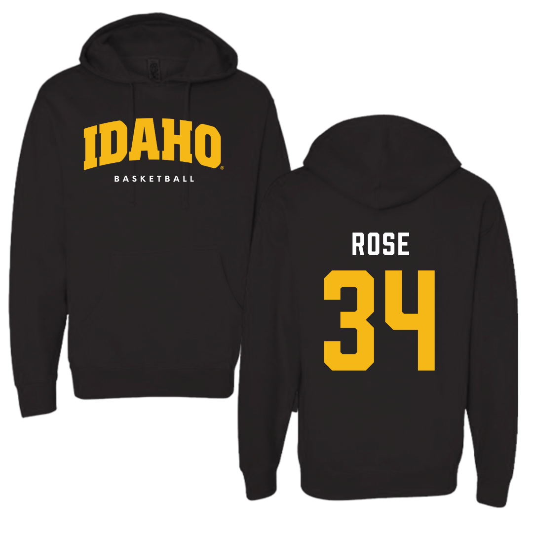 University of Idaho Basketball Black Idaho Hoodie - #34 Kyson Rose
