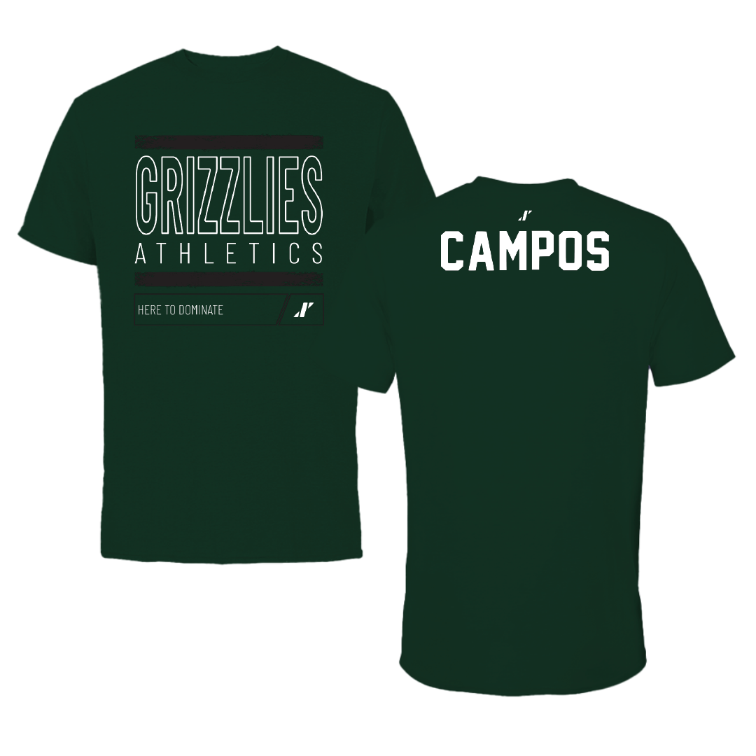 Adams State University TF and XC Forest Green Dominate Performance Tee - Julian Campos