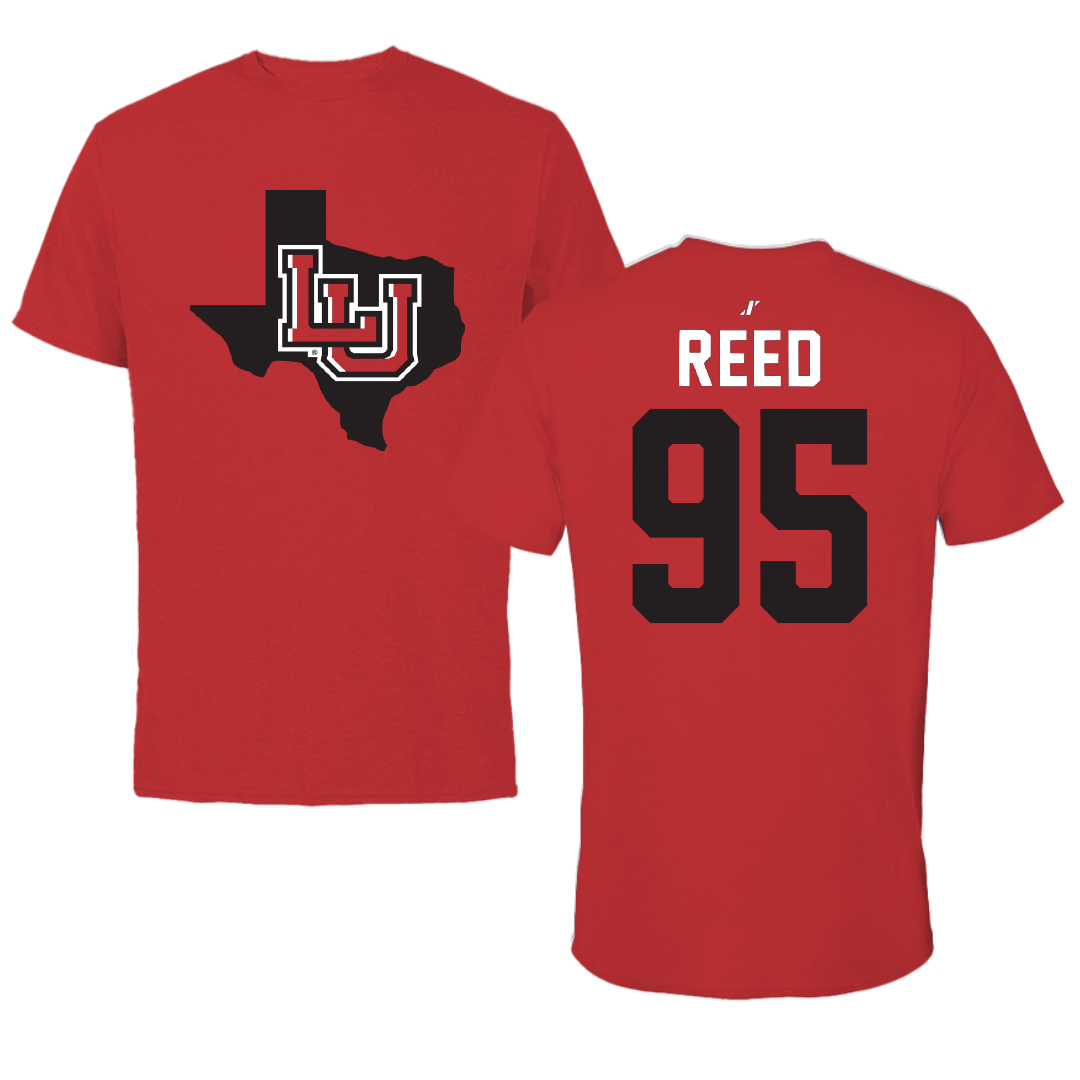 Lamar University Football Red State Tee - #95 Makhi Reed