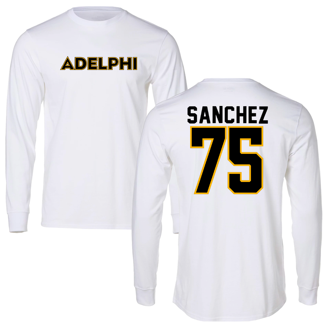 Adelphi University Bowling White Long Sleeve - #75 Jillian Sanchez