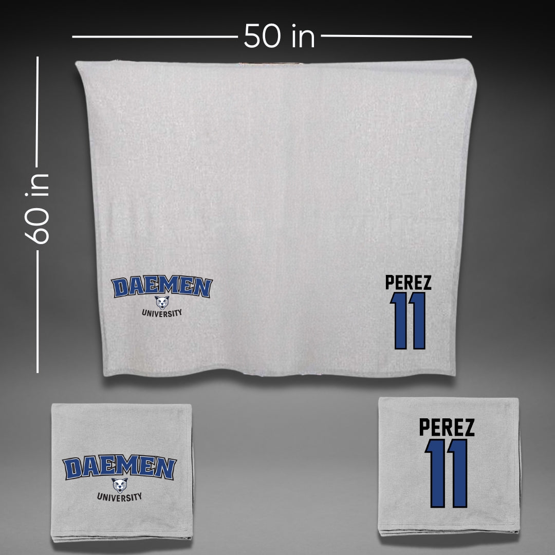 Daemen University Soccer Gray Blanket - #11 Emmanuel Perez